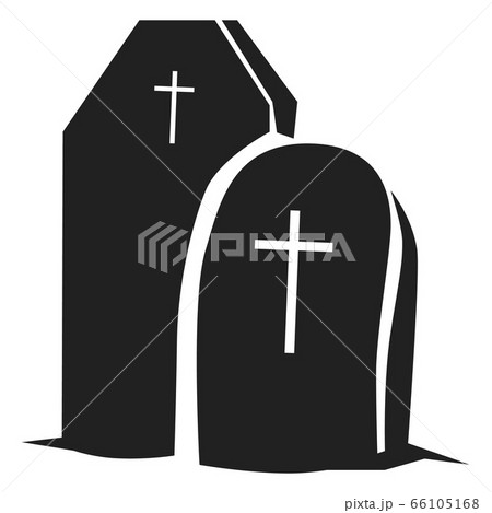 Grave icon, simple style 66105168