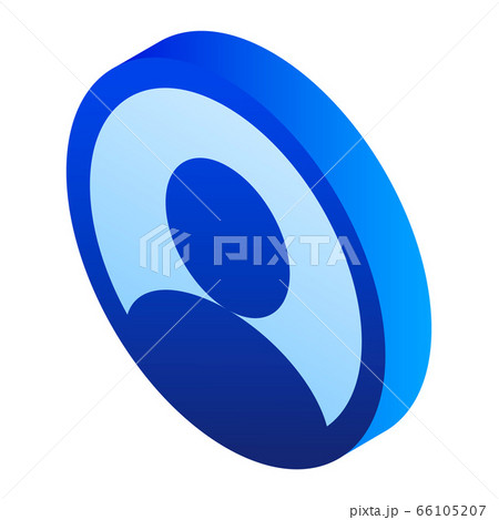 Blue man avatar icon, isometric style Blue man avatar icon, isometric style 66105207