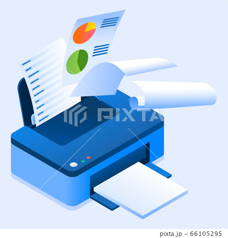 Office printer icon, isometric style Office printer icon, isometric style 66105295