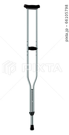 Metal Crutch Icon Realistic Styleのイラスト素材