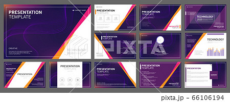 Business presentation templates set. use in presentation, flyer and leaflet, corporate report, marketing, advertising, annual report, banner, annual report brochure, company profile. 66106194