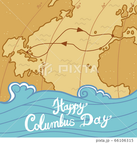 Columbus day concept background, hand drawn style Columbus day concept background, hand drawn style 66106315