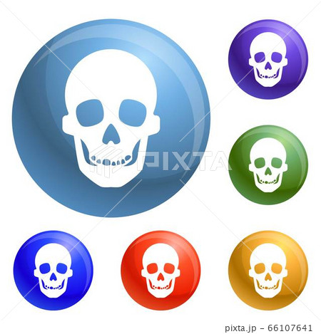 Skull icons set vector Skull icons set vector 66107641