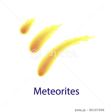 Meteorites icon, flat style Meteorites icon, flat style 66107906