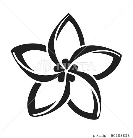 Plumeria Flower Icon Simple Styleのイラスト素材 6610