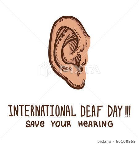 International ear day protect concept background, hand drawn style International ear day protect concept background, hand drawn style 66108868