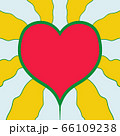 Heart of Jesus irradiating love energy in doodle style. Simple decorative design elements. Book page or cover design. 66109238