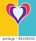 Colorful Hearts Frame For Valentines Day Flier. Hand Drawn Design Vector Cover Background. 66109242
