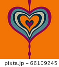 Decorative love frame with hearts in doodle style. Simple decorative design elements. Book page or cover design. 66109245