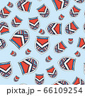 Heraldic symbols. The seamless pattern consists of stylized coat of arms and European swords. A good pattern for children s room wallpaper or wrapping paper. The old aristocracy and chivalry. 66109254