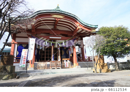 東京都足立区千住の千住神社の風景 東京都足立区千住の千住神社の風景 66112534