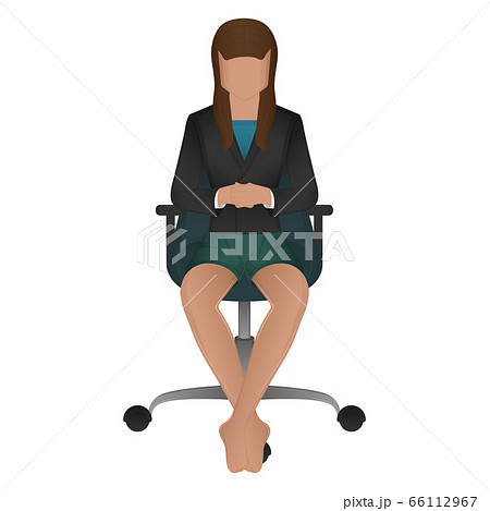 Woman sitting in an office chair 66112967