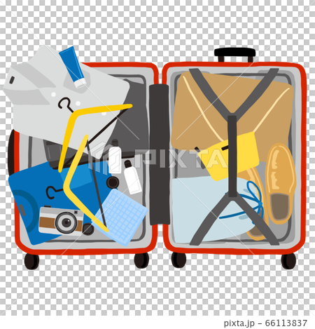 Suitcase With Scattered Contents Stock Illustration