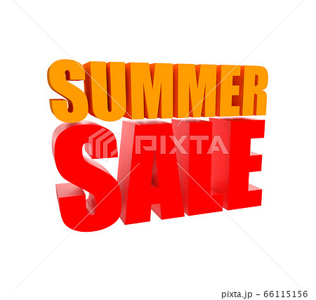 Summer sale word for shopping online on white background,3D Rendering 66115156
