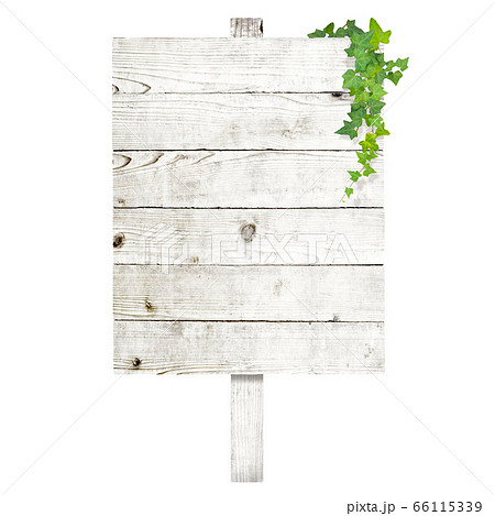 白い木製の看板のイラスト素材