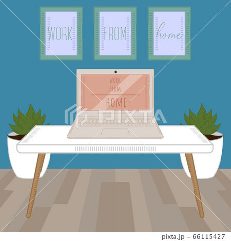 Work from home poster. Home office 66115427