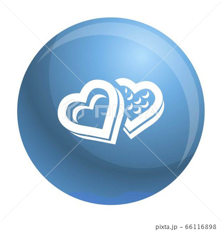 Heart candy box icon, simple style Heart candy box icon, simple style 66116898