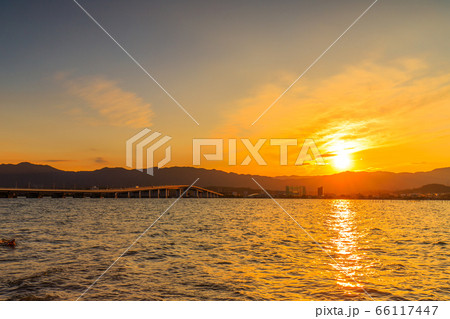 琵琶湖大橋夕景 琵琶湖大橋夕景 66117447