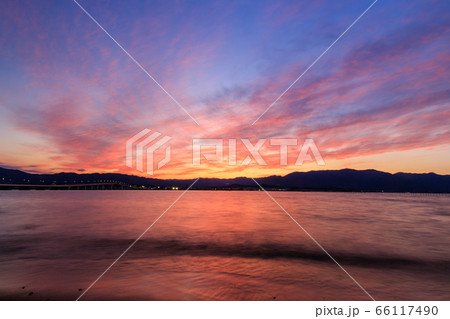 琵琶湖大橋夕景 琵琶湖大橋夕景 66117490