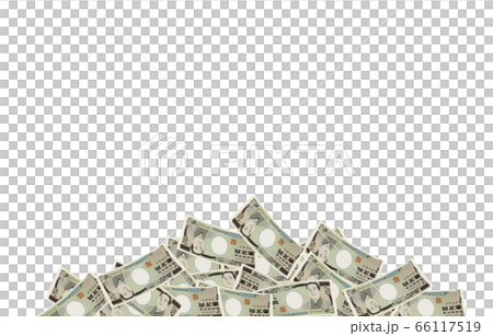一万円札の山のイラスト 一万円札の山のイラスト 66117519