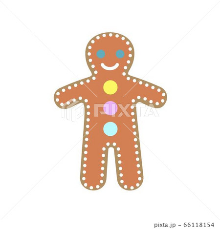Gingerbread man icon, flat style Gingerbread man icon, flat style 66118154