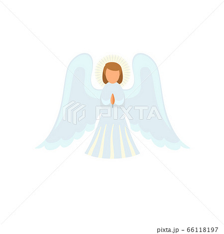 Christmas angel icon, flat style Christmas angel icon, flat style 66118197