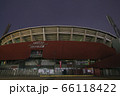 照明が消えた深夜のカープ本拠地 Mazda Zoom-Zoom スタジアム広島（マツダスタジアム） 66118422