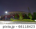 照明が消えた深夜のカープ本拠地 Mazda Zoom-Zoom スタジアム広島（マツダスタジアム） 66118423