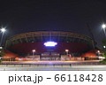 夜のカープ本拠地 Mazda Zoom-Zoom スタジアム広島（マツダスタジアム）正面 66118428