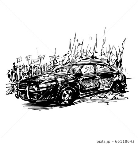 Car Upside Down Accident Drawing Stock Vector  RoyaltyFree  FreeImages