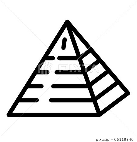 Jewish pyramide icon, outline style Jewish pyramide icon, outline style 66119346
