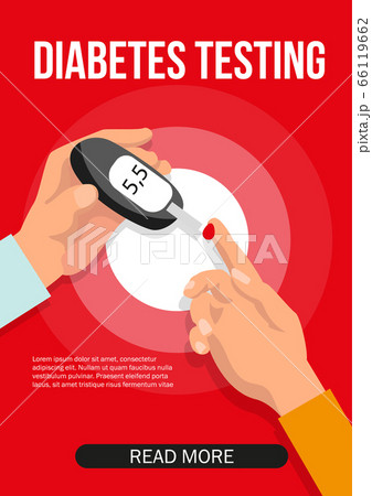 Diabetes glucose monitoring. Doctor testing blood 66119662