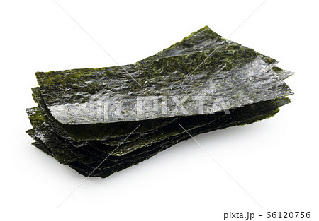 白い背景に味付け海苔 白い背景に味付け海苔 66120756