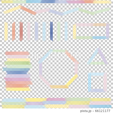 Colorful pattern masking tape set - Stock Illustration [66121177] - PIXTA