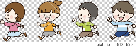 走る子ども 66121659