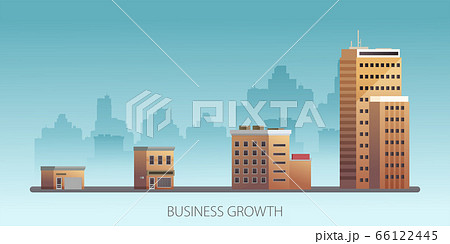 Growth of business. Buildings of company small, Growth of business. Buildings of company small, 66122445
