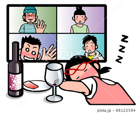 リモート飲み会 リモート飲み会 66122594
