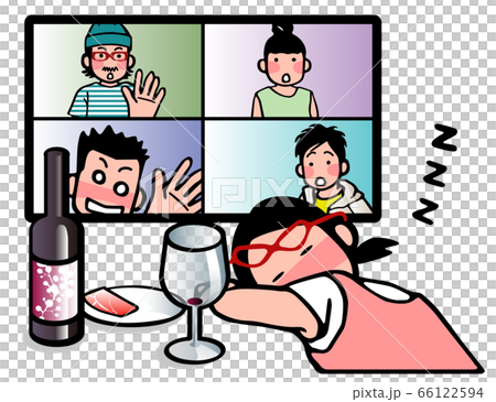リモート飲み会 リモート飲み会 66122594