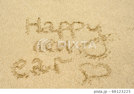 inscription 'HAPPY NEW YEAR' and coconat inscription 'HAPPY NEW YEAR' and coconat 66123225