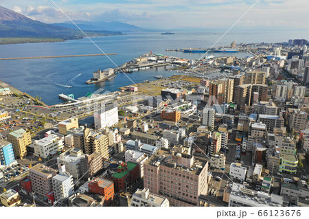 鹿児島湾の港湾風景 66123676