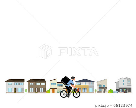 自転車　配達　デリバリー 66123974