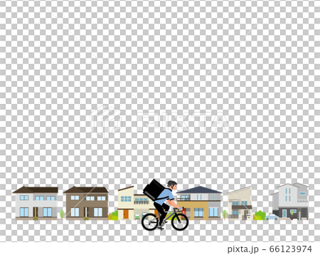 自転車　配達　デリバリー 66123974