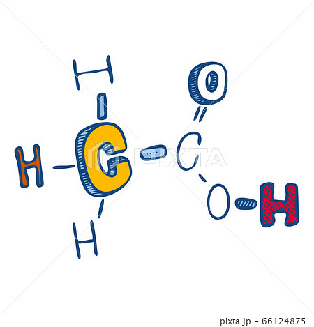 Acetic acid icon, hand drawn style 66124875