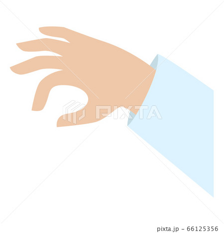 Hand take icon, flat style 66125356
