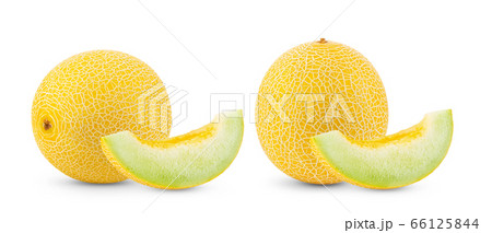 yellow cantaloupe melon isolated on white 66125844