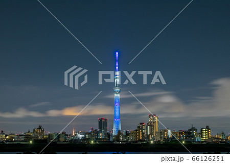 東京スカイツリー 医療関係者等応援のブルーライトアップ 東京スカイツリー 医療関係者等応援のブルーライトアップ 66126251