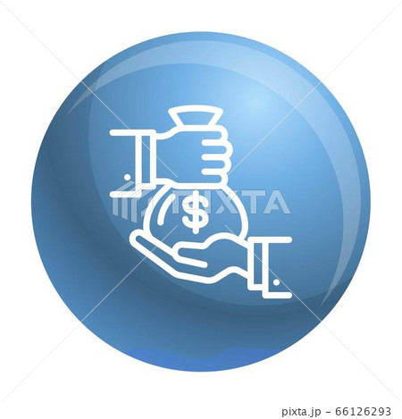 Money bag icon, outline style 66126293