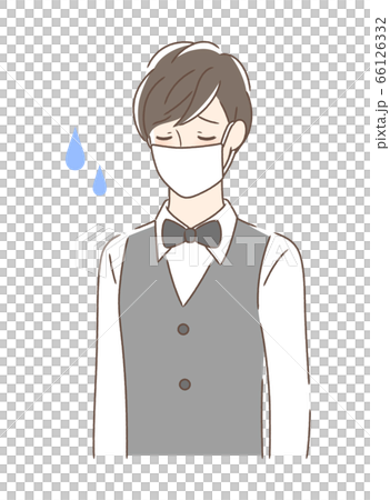 Painful man wearing a mask Painful man wearing a mask 66126332