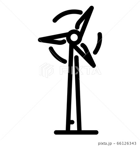 Wind turbine icon, outline style Wind turbine icon, outline style 66126343