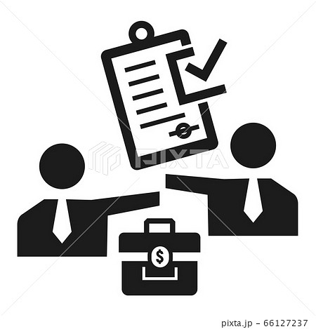 Approved bribery paper icon, simple style 66127237